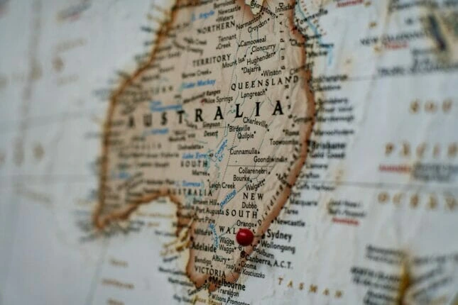 Kart over Australia. Bilde